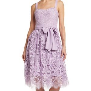 French Connection | Elsa Lace Fit & Flare Dress in Lavender size 4